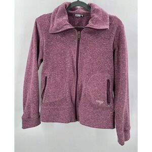 ORAGE Womens Size S Small Full Zip Funnel Neck High Density Fleece Purple Jacket